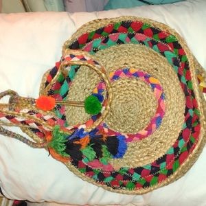 Beautiful Steve Madden like new bohemian hobo purse with two handles